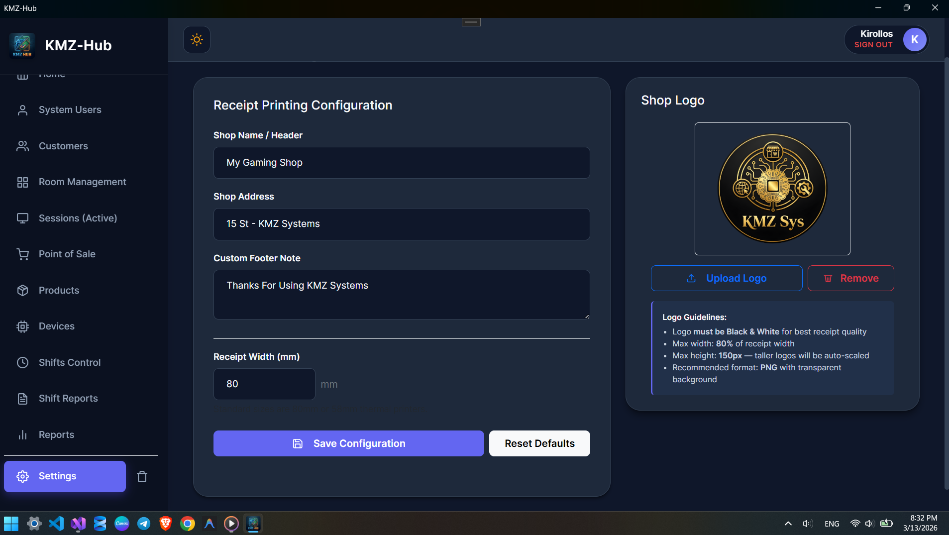Printing Settings